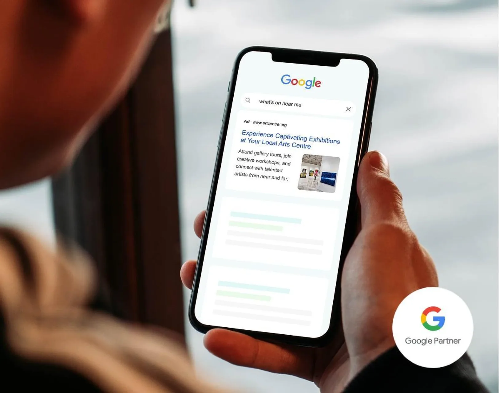Google grant text media lg
